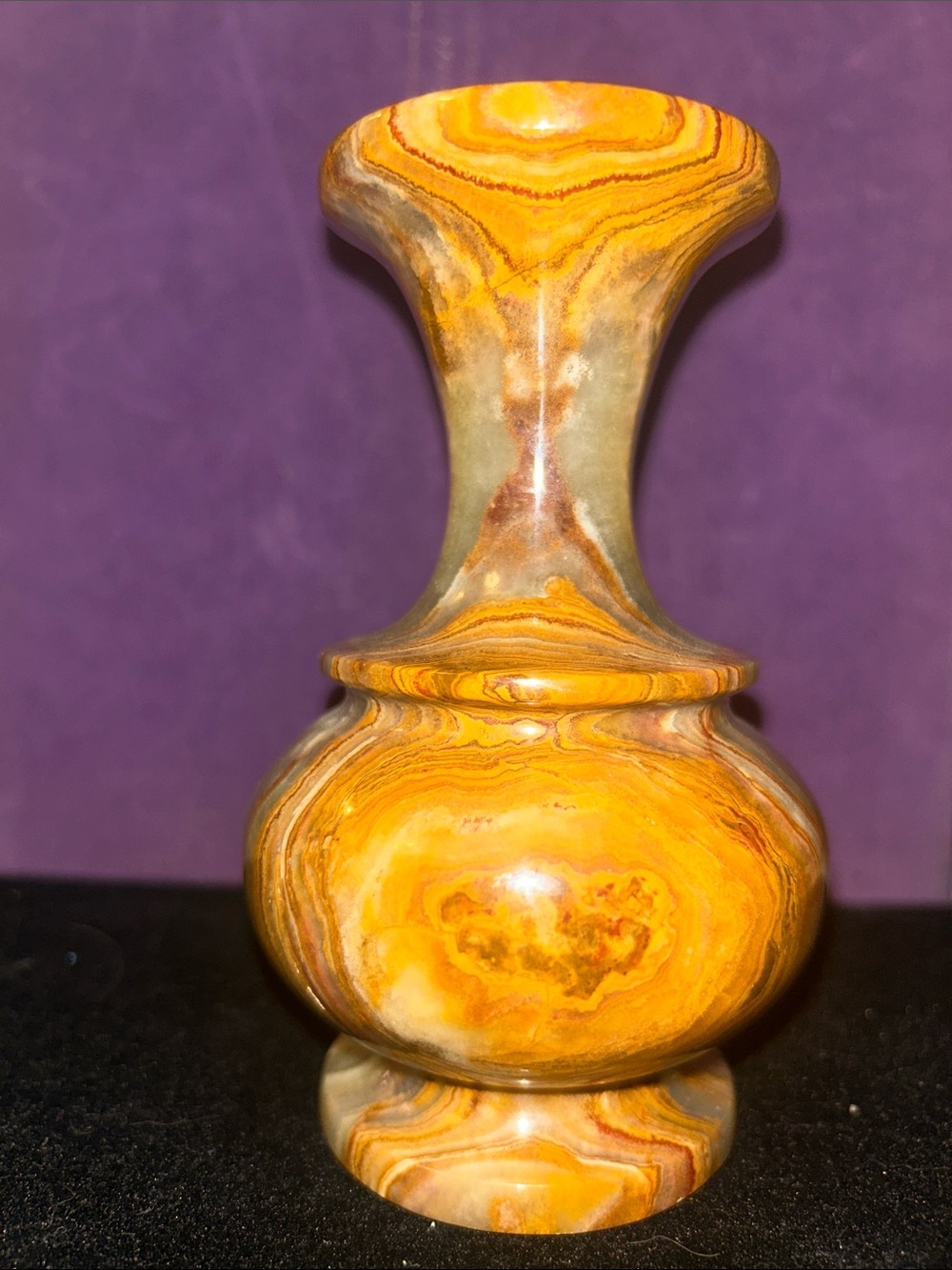 Banded Onyx Stone Vase